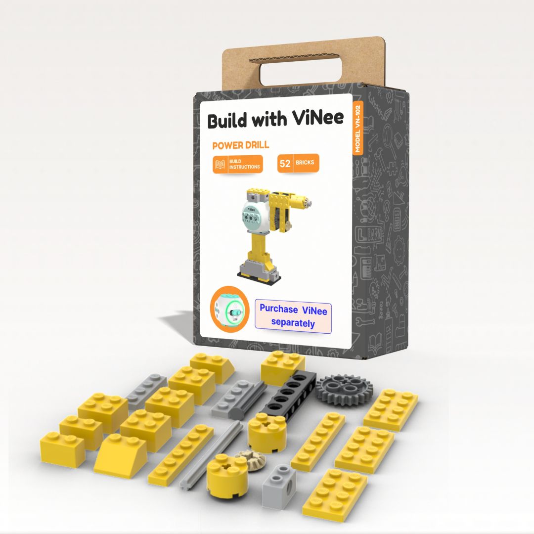 Power Drill Construction Bricks Building Set for Kids | Build with