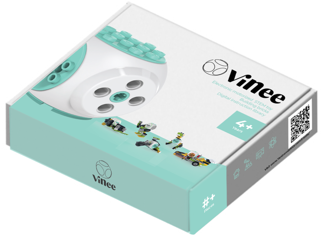 ViNee Master Kit. Includes 156 LEGO bricks, charging cable, instructions
